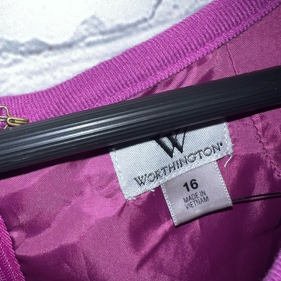 BRAND NEW Worthington Dark Purple Sleeveless Dress with Belt Buckle size 16 - Picture 14 of 14